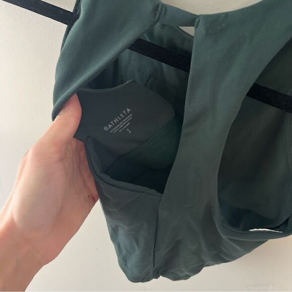 Athleta Green Camo Stripe Crop Tank - Picture 4 of 4